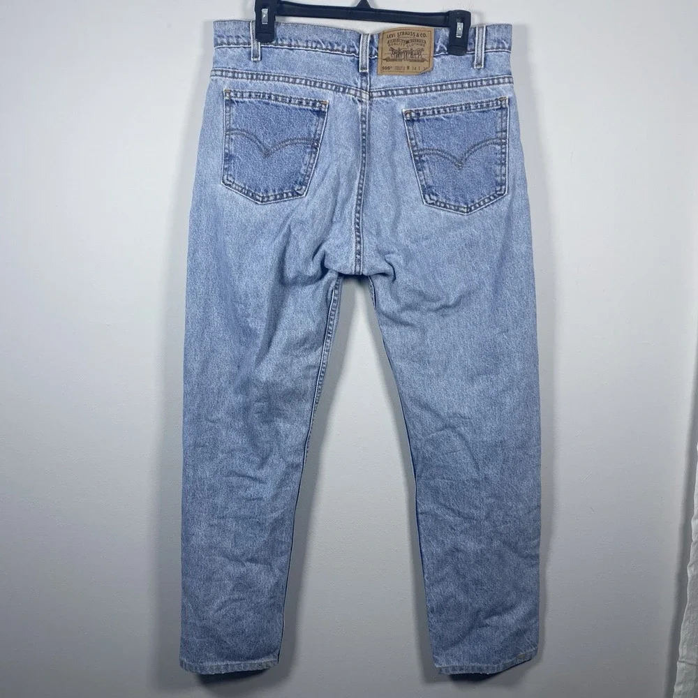 Vintage Men's Levi's 505 Jeans Regular Fit Straight Leg 34x30 Made‎ in USA 90's